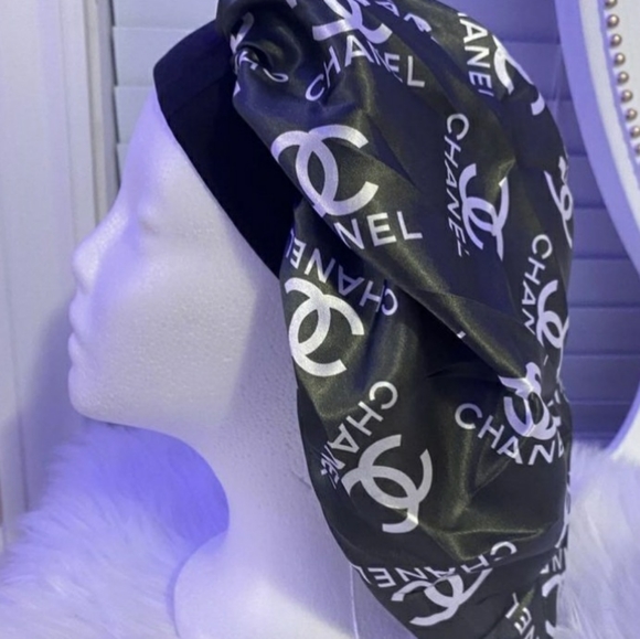 SOLD Designer Silk Bonnet - Picture 2 of 2